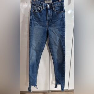 Topshop Blue Distressed Women Jeans